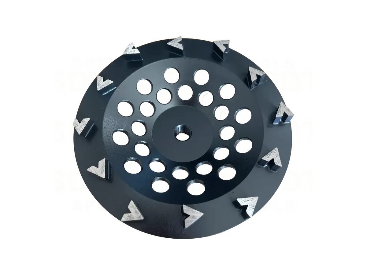 7" Small Arrow Segment with Thread Cup Wheel