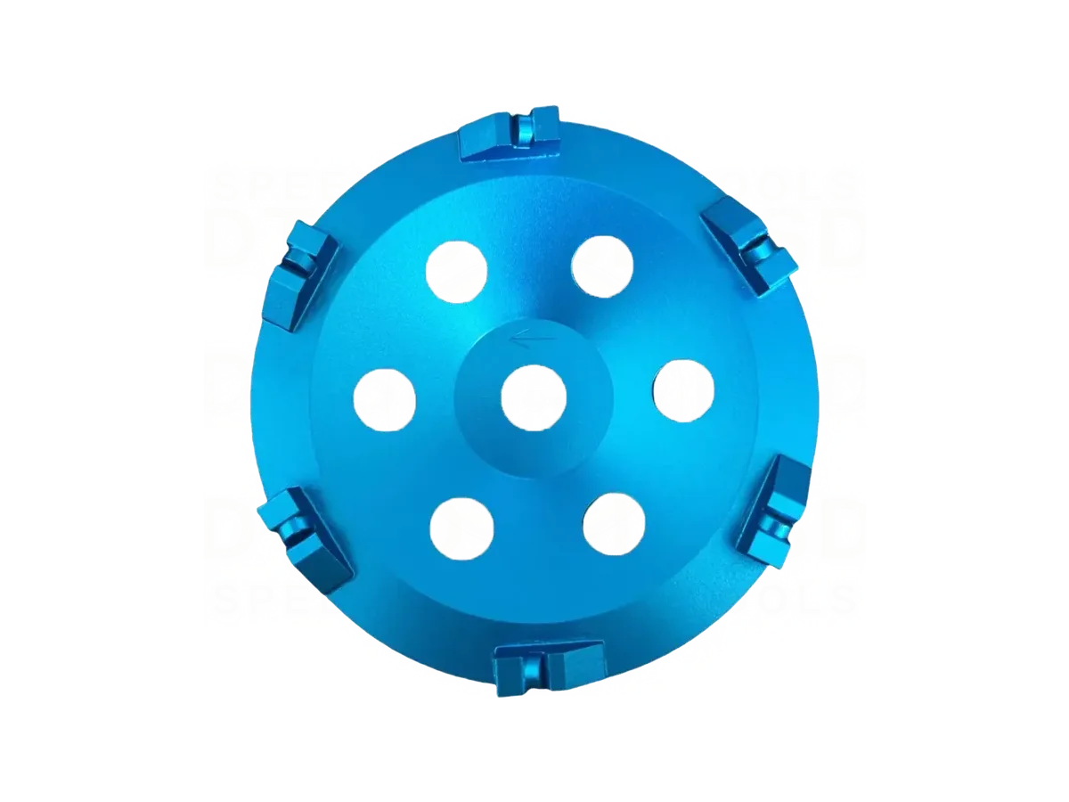 7" Pcd Cup Wheels with 6 Jet Segment Half 10mm Pcd
