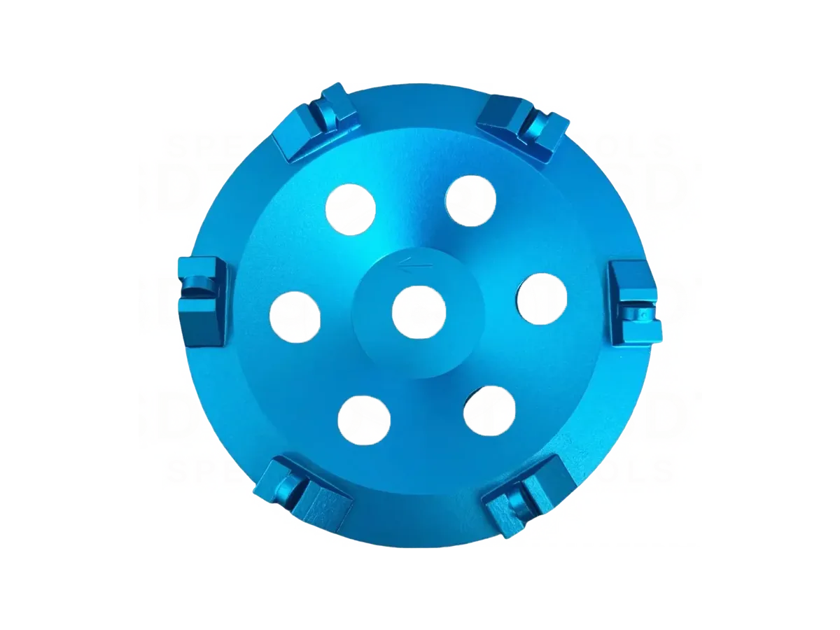 7" Pcd Cup Wheels with 6 Jet Segment Half 13mm Pcd